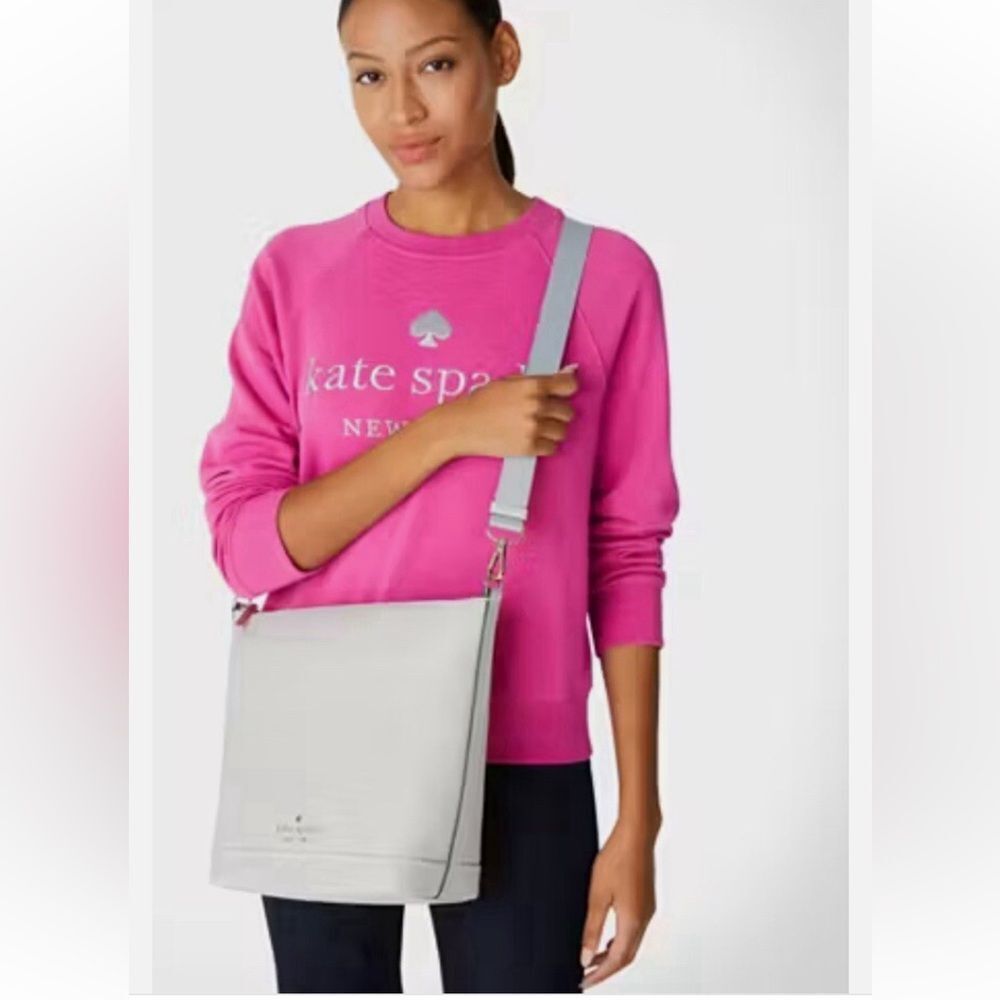 NWT Kate Spade Chelsea Nylon Crossbody In Platinum Grey